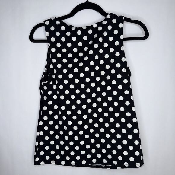 Lands’ End Women’s Polka Dot Print Tankini Swim Top Size 4 - Picture 4 of 5